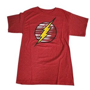 DC Comics Unisex The Flash Graphic T-Shirt Size Small Red Lightning Bolt‎ Logo